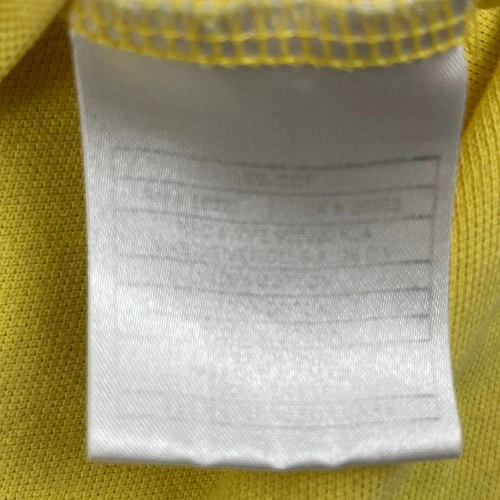 Nike Mens X-Large Yellow Polo Shirt Center‎ Swoosh
